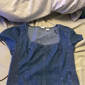 Levi’s Square Neck Denim Blue Women's Top